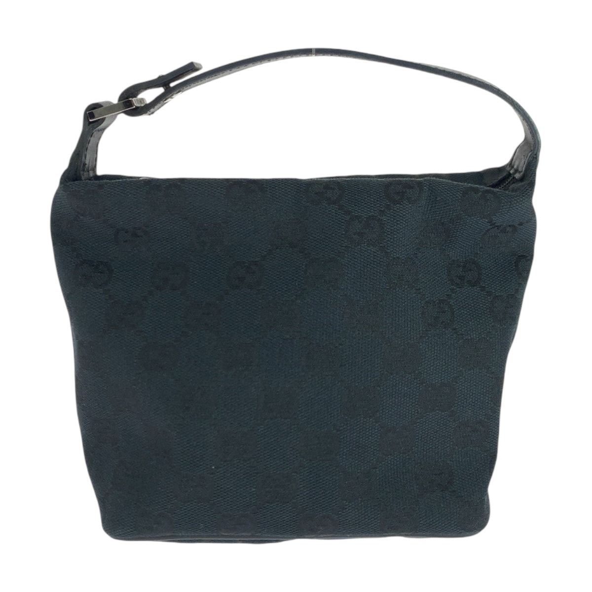 Gucci 039 GG SilverMetal Canvas Black Handbag