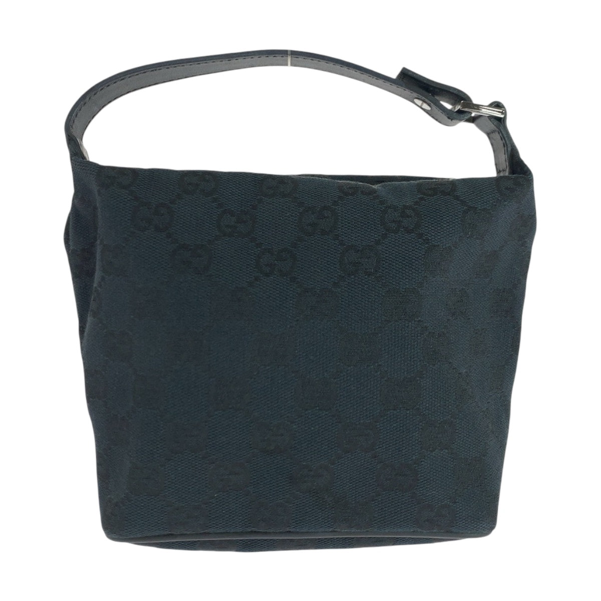 Gucci 039 GG SilverMetal Canvas Black Handbag