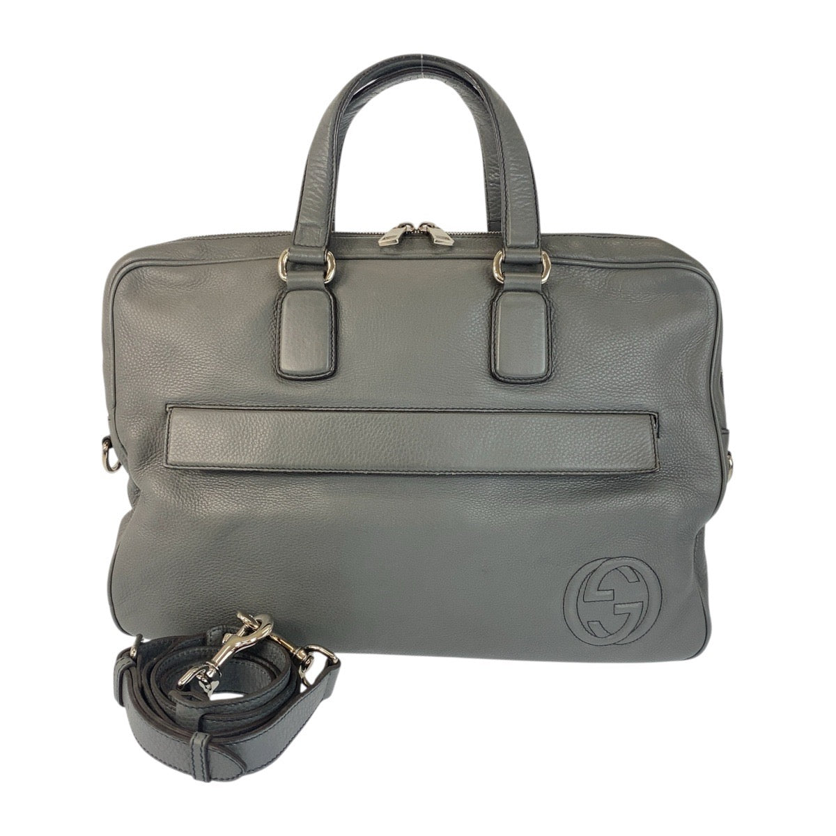 Gucci Soho 2Way Briefcase Handbag Leather Travel Bag