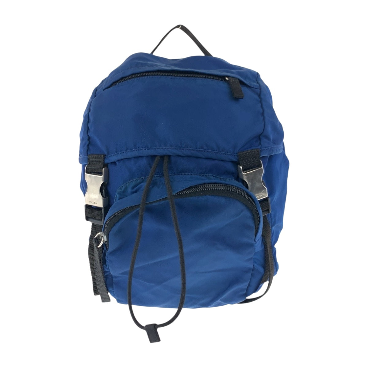 Backpack Metal Test Triangle With Logo Handbag Nylon Blue