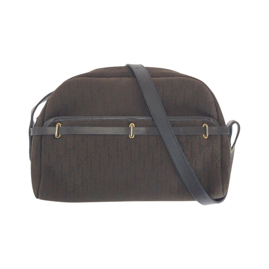 Dior Shoulder Bag Metal Trotter Canvas Brown