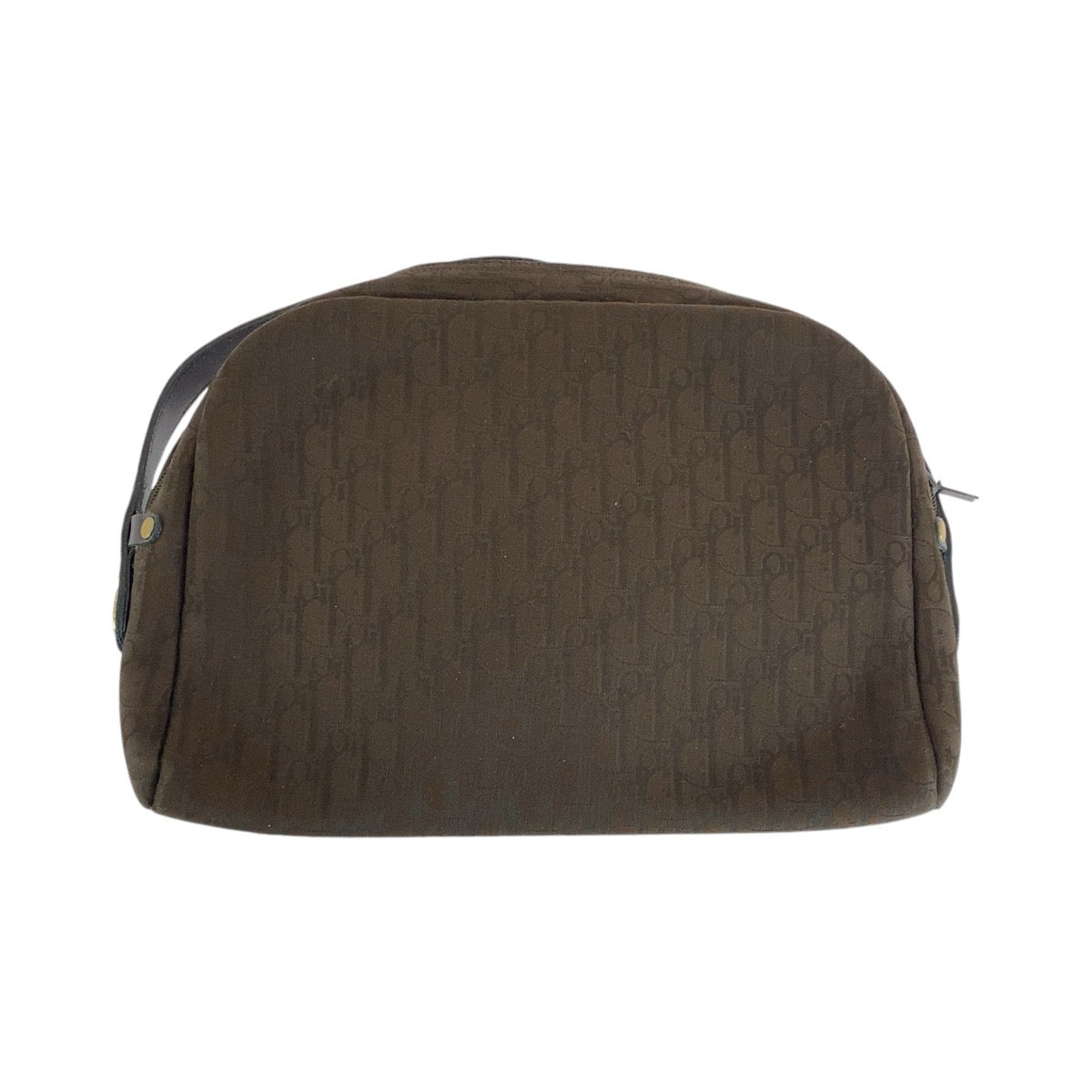 Dior Shoulder Bag Metal Trotter Canvas Brown