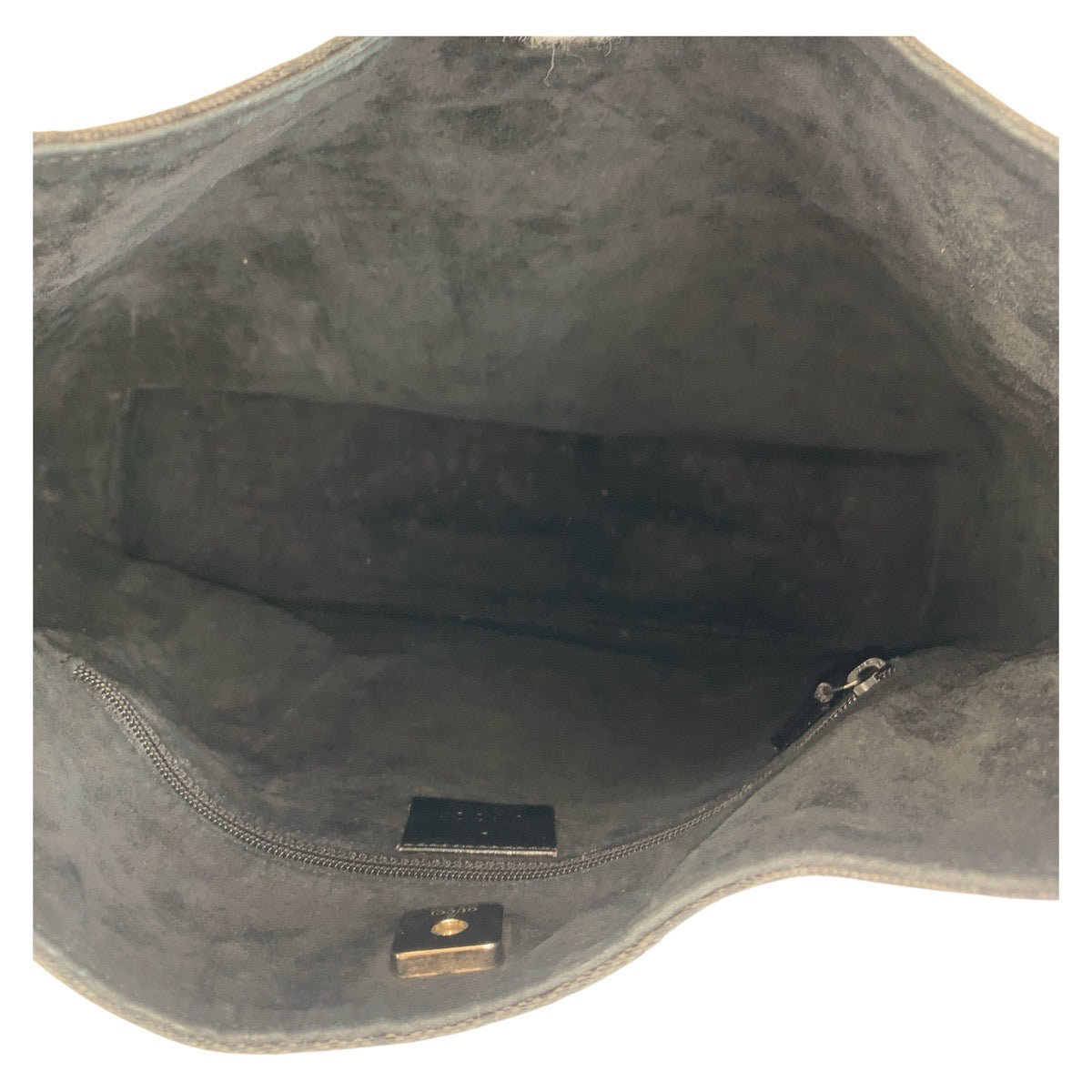 Gucci 001 GG SilverMetal Canvas Black Shoulder Bag