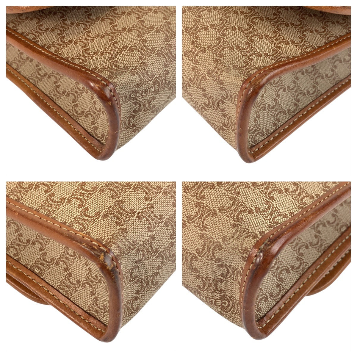 Clutch Bag M Pvc Metal Macadam Brown Gold