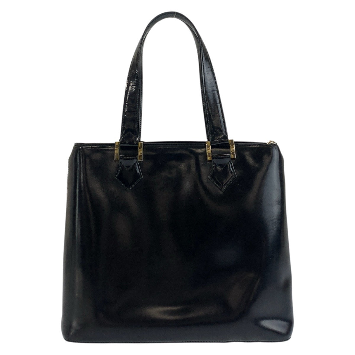 YSL Saint Laurent Handbag Goldmetal Leather Black Travel Bag