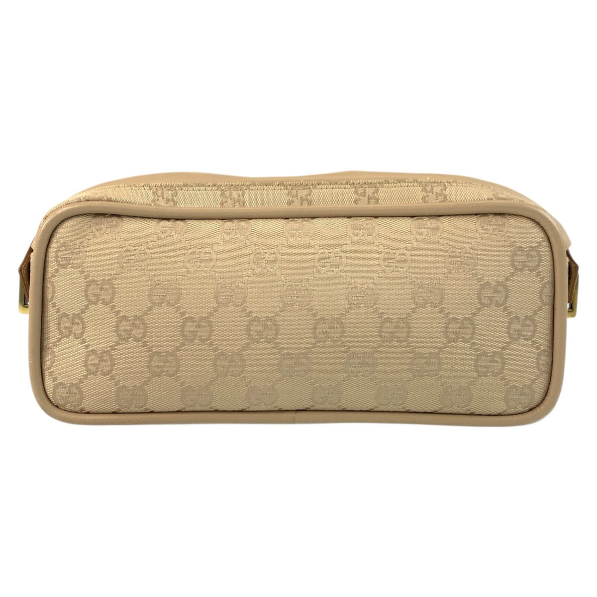 Gucci GG Metal Canvas Beige Gold Shoulder Bag