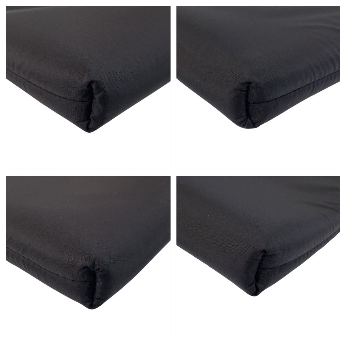 Clutch Bag Silvermetal Test Triangle With Logo Nylon Black