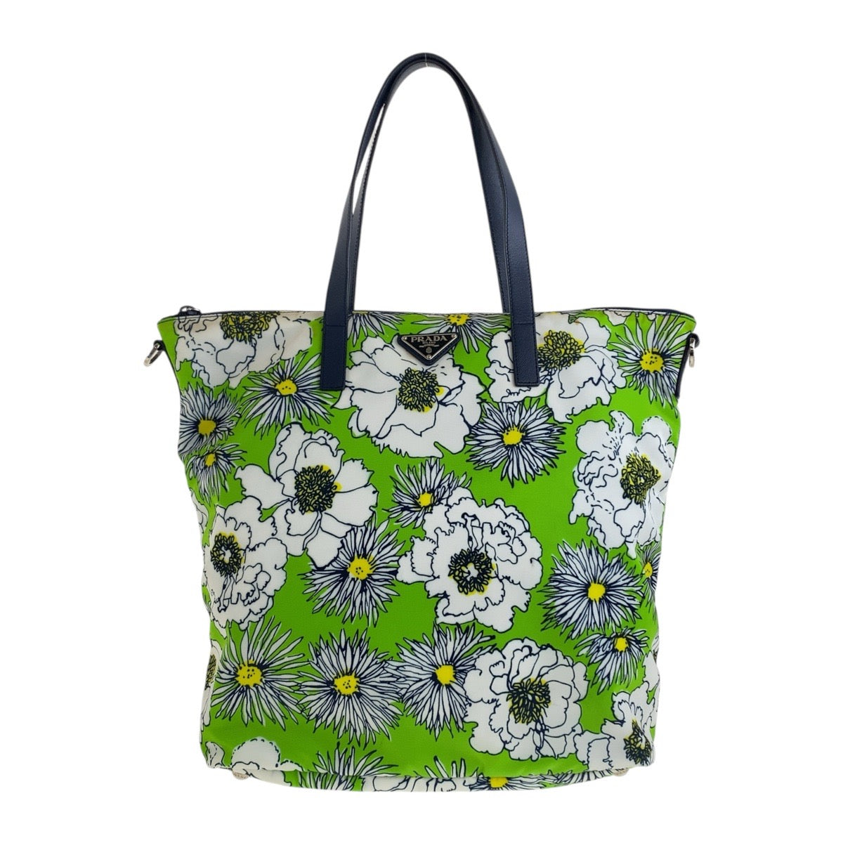 Tote Bag Multicolor Silvermetal Test Triangle With Nylon Green