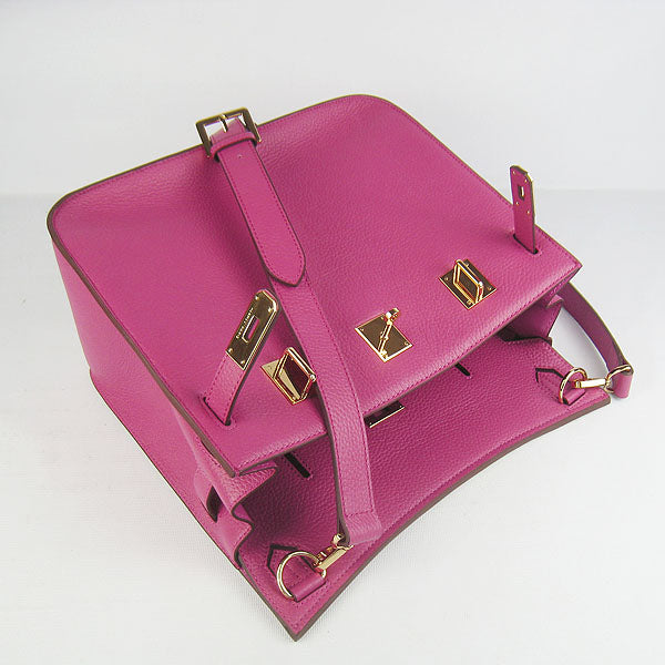 Hermes Luxury Shoulder Bag Peach Golden Leather