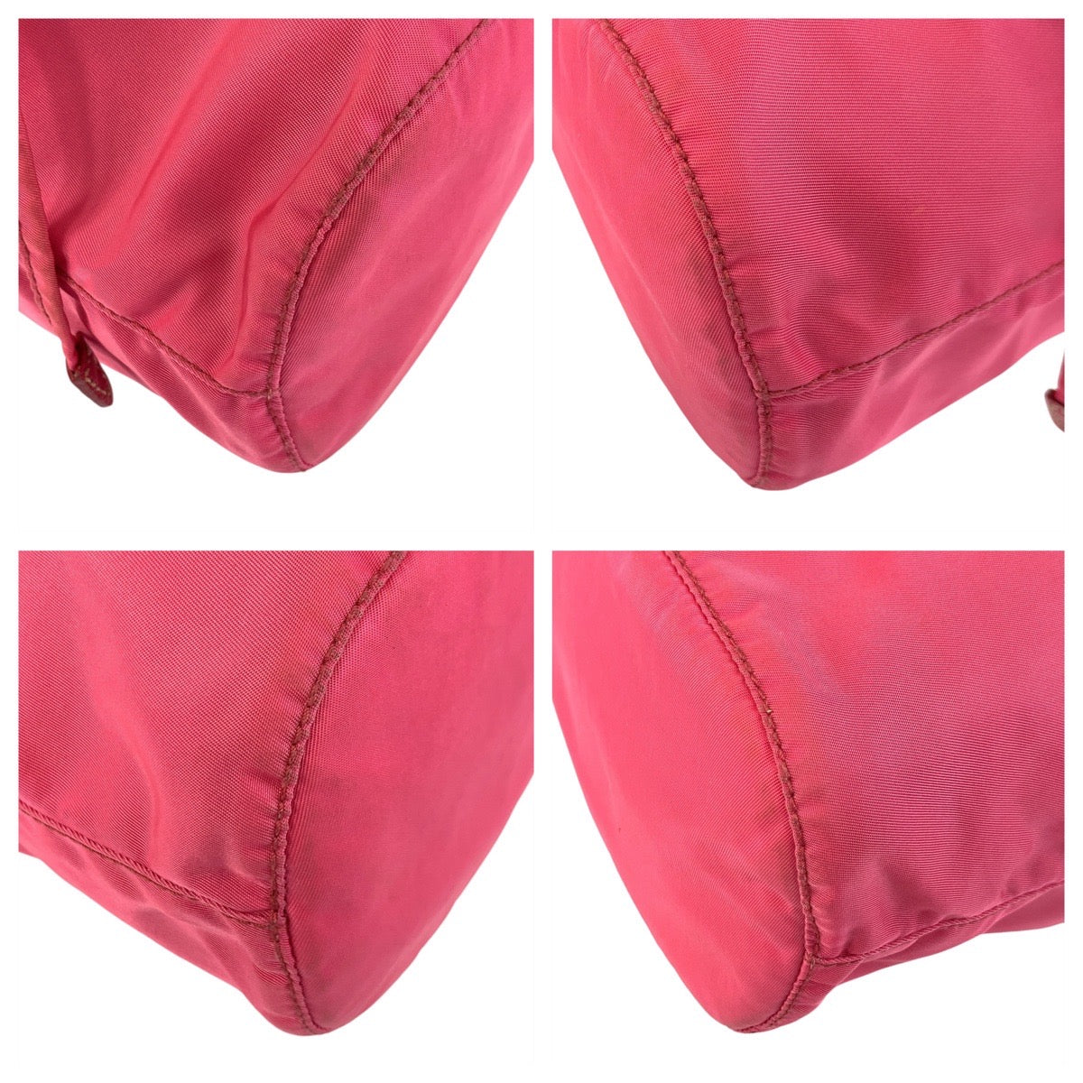 Pouch Metal Test Triangle With Logo Handbag Nylon Pink Travel Bag