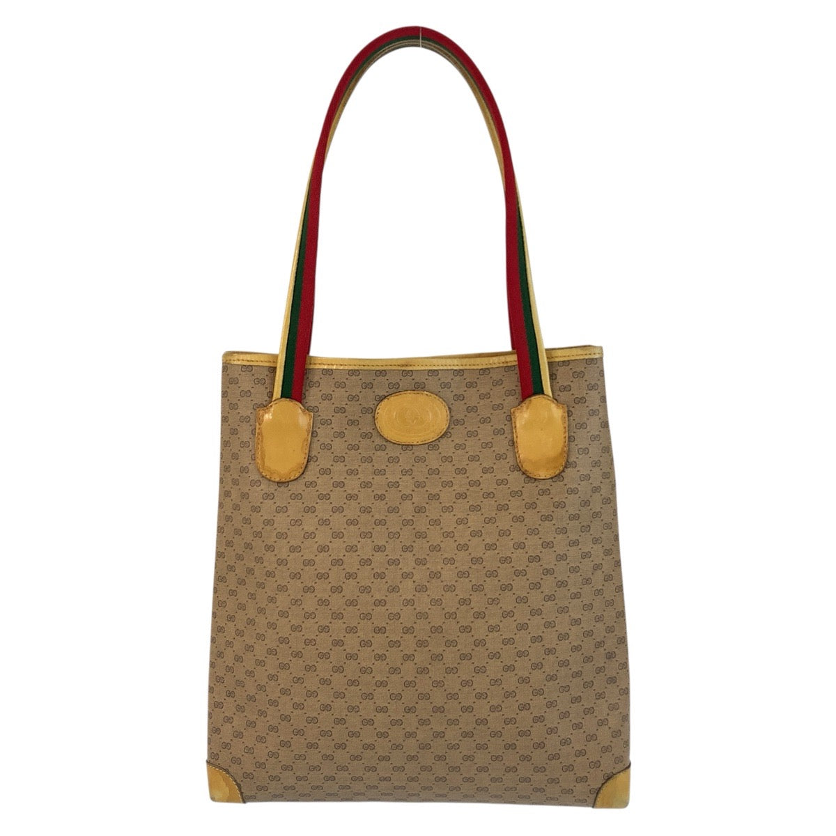 Gucci 002 58 PVC Metal Micro Beige Gold Tote Bag