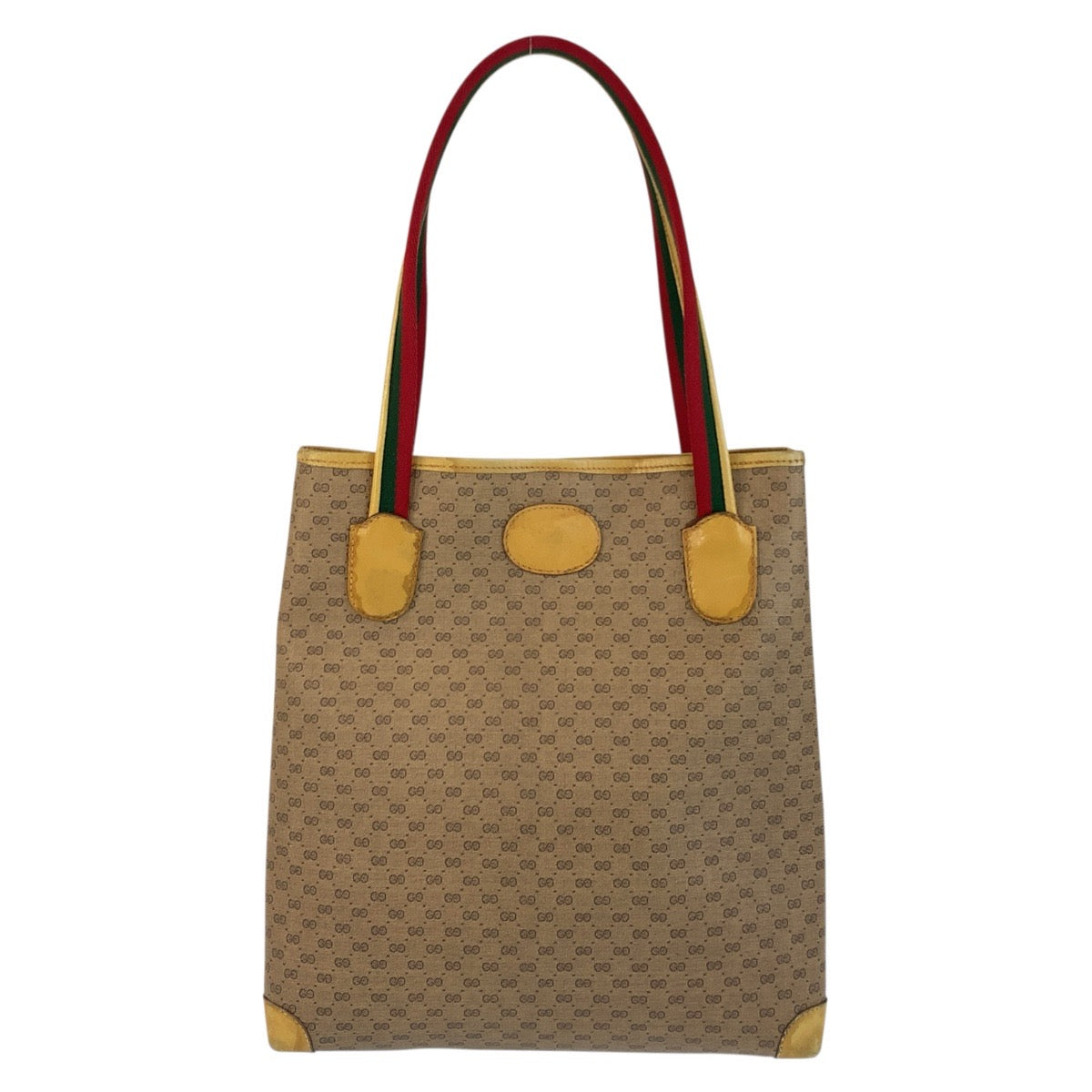 Gucci 002 58 PVC Metal Micro Beige Gold Tote Bag