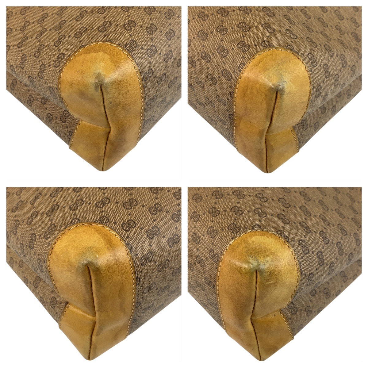 Gucci 002 58 PVC Metal Micro Beige Gold Tote Bag