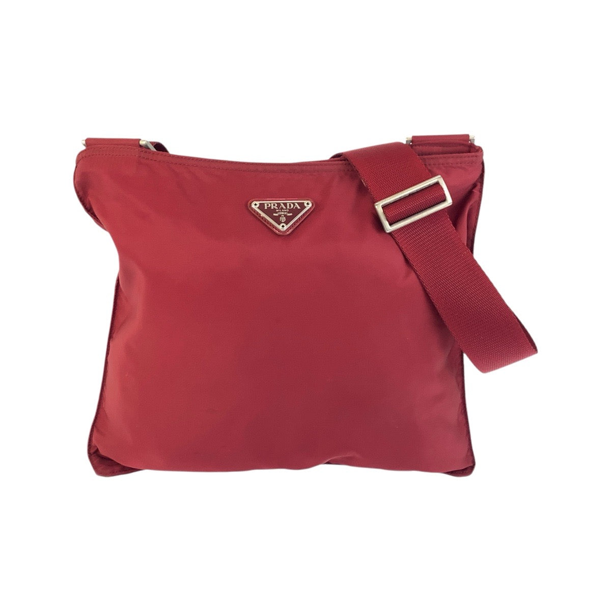 Shoulder Bag Wine Metal Test Triangle With Nylon Red