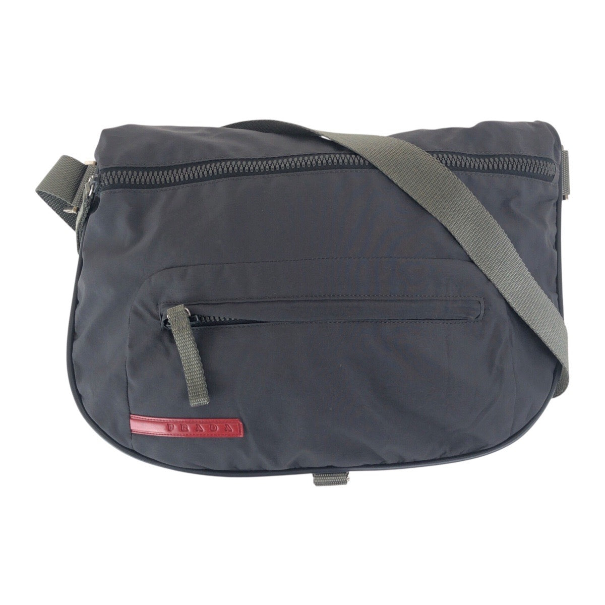 Shoulder Bag Gray Silvermetal Sports Nylon Black