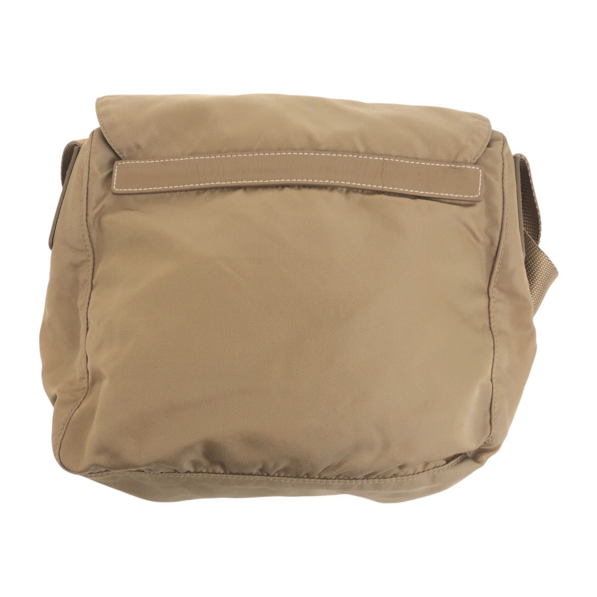Shoulder Bag Silvermetal Test Triangle With Logo Nylon Beige