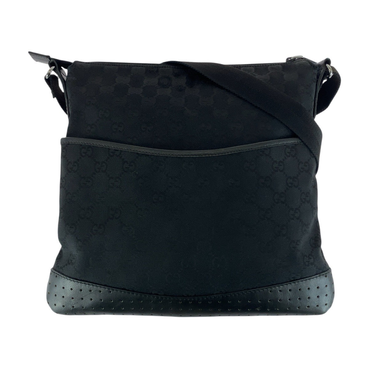 Gucci GG SilverMetal Canvas Black Shoulder Bag 4