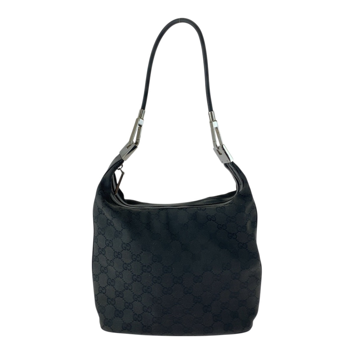 Gucci GG SilverMetal Canvas Black Shoulder Bag 5