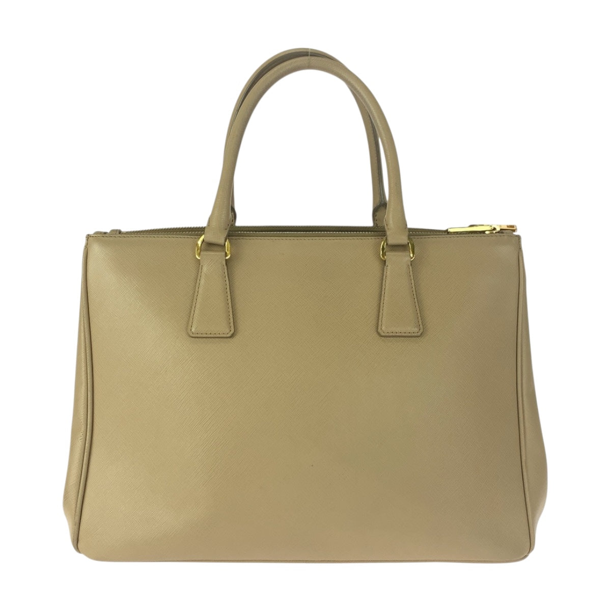 Shoulder Bag Safiano Triangle With Leather Beige
