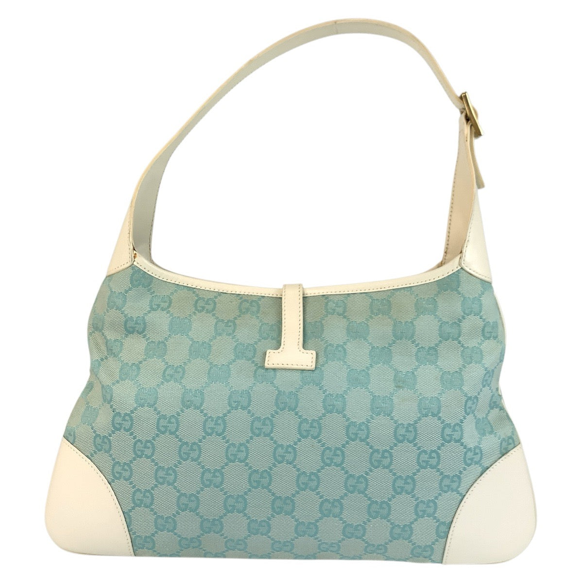 Gucci 001 GG Light Jackie Canvas Blue Shoulder Bag