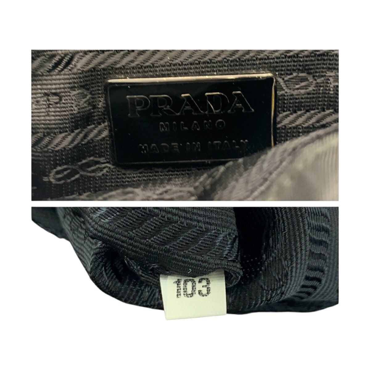 Prada Shoulder Bag Leather Nylon Leather Shoulder Bag