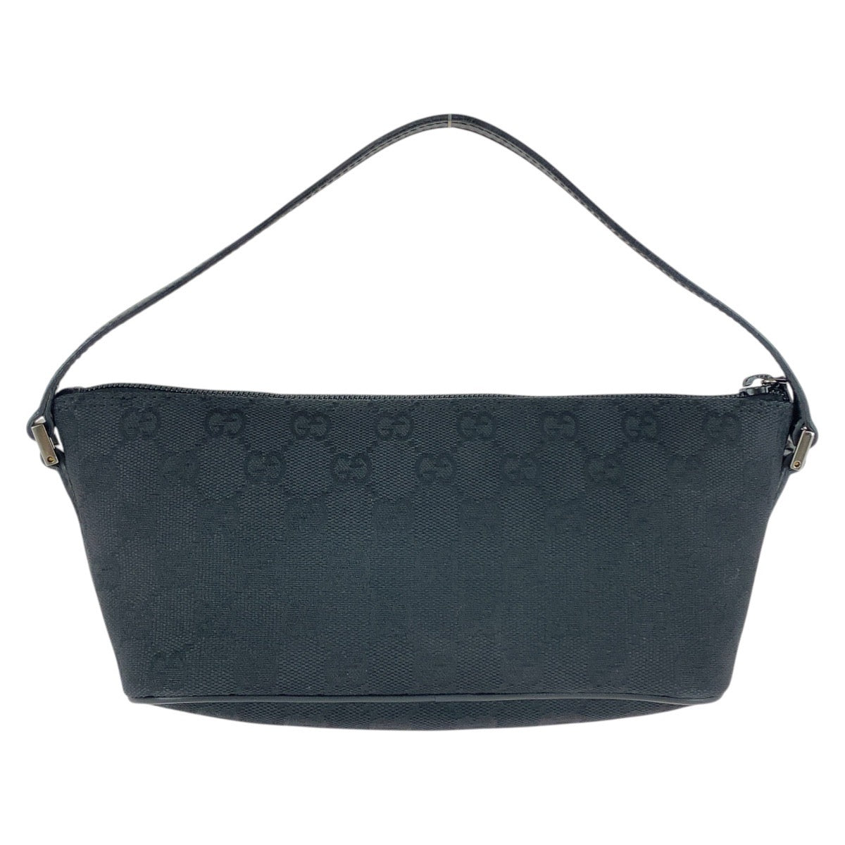 Gucci 039 GG SilverMetal Canvas Black Handbag 2
