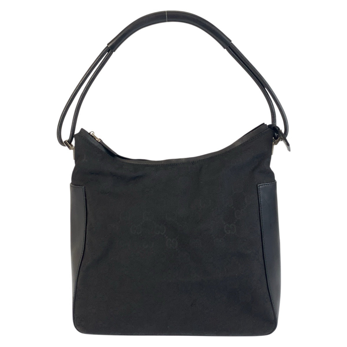 Gucci 001 GG SilverMetal Canvas Black Shoulder Bag 2