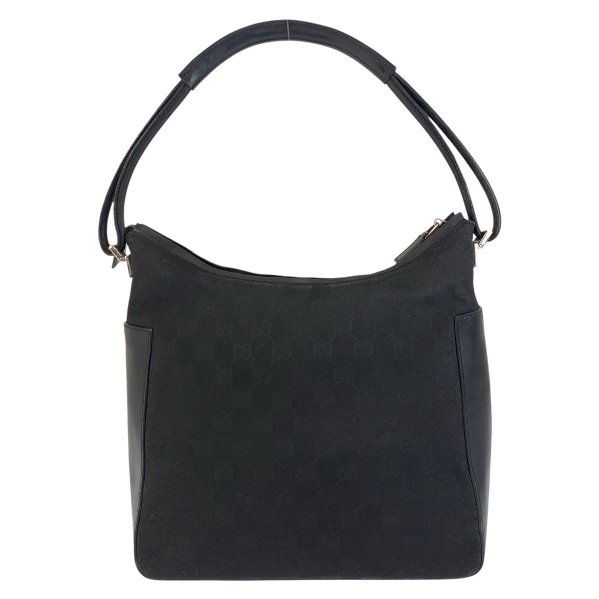 Gucci 001 GG SilverMetal Canvas Black Shoulder Bag 2