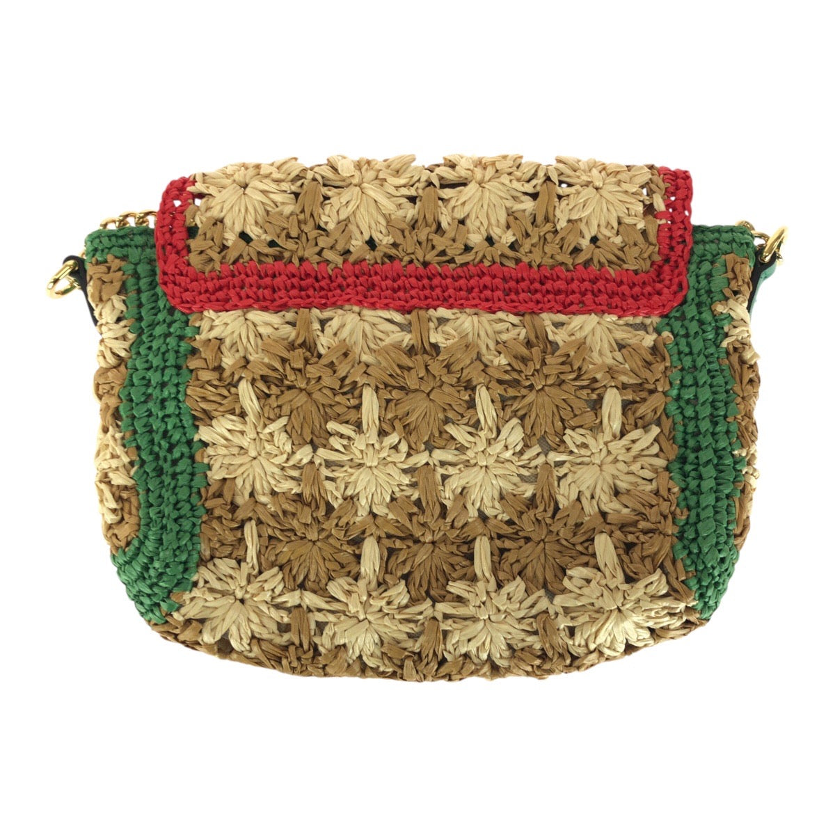 Gucci Metal GG Marmont Raffia Beige Gold Shoulder Bag