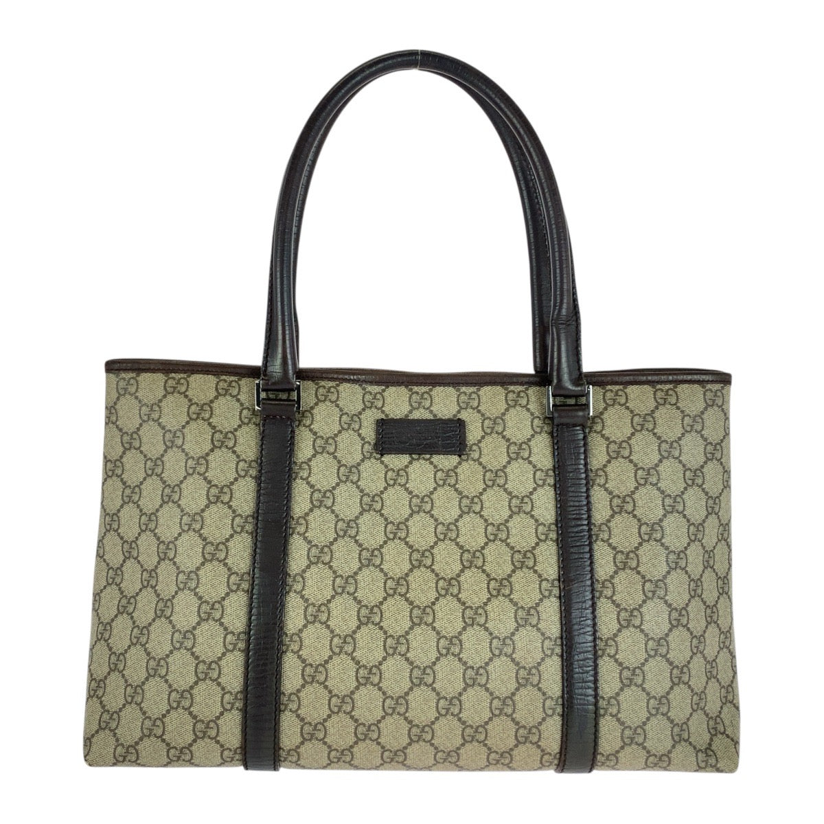Gucci GG Supreme Canvas Brown Beige Tote Bag