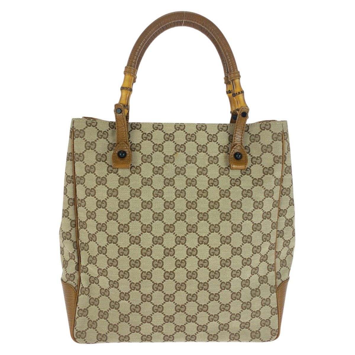 Gucci Bamboo 2Way Bag Canvas Travel Bag Bag 6