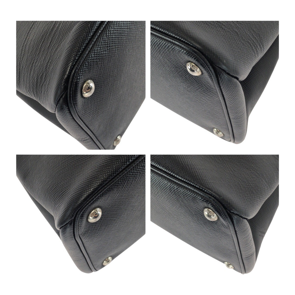 Silvermetal Safiano Leather Black Travel Bag