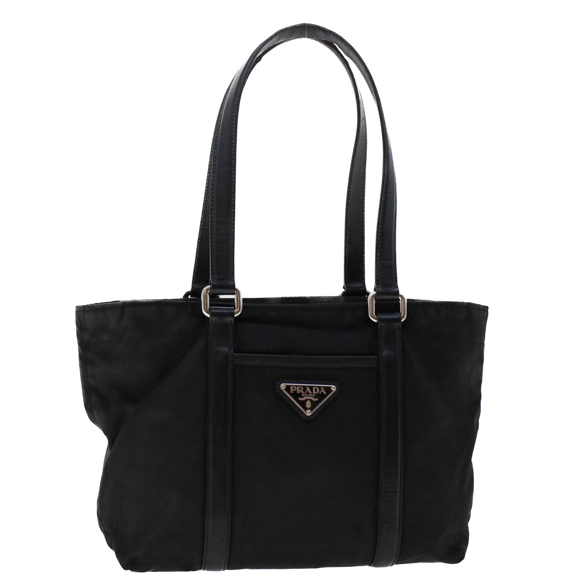 Prada Tote Bag Auth Nylon Black