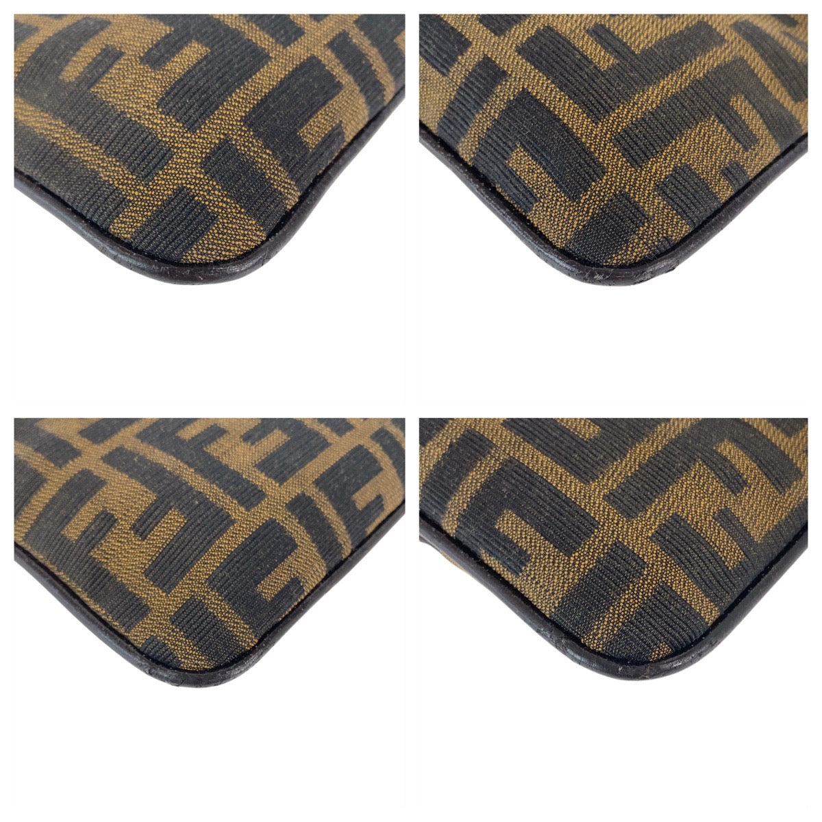 Fendi Shoulder Bag Zucca Mamma Canvas Metal Brown