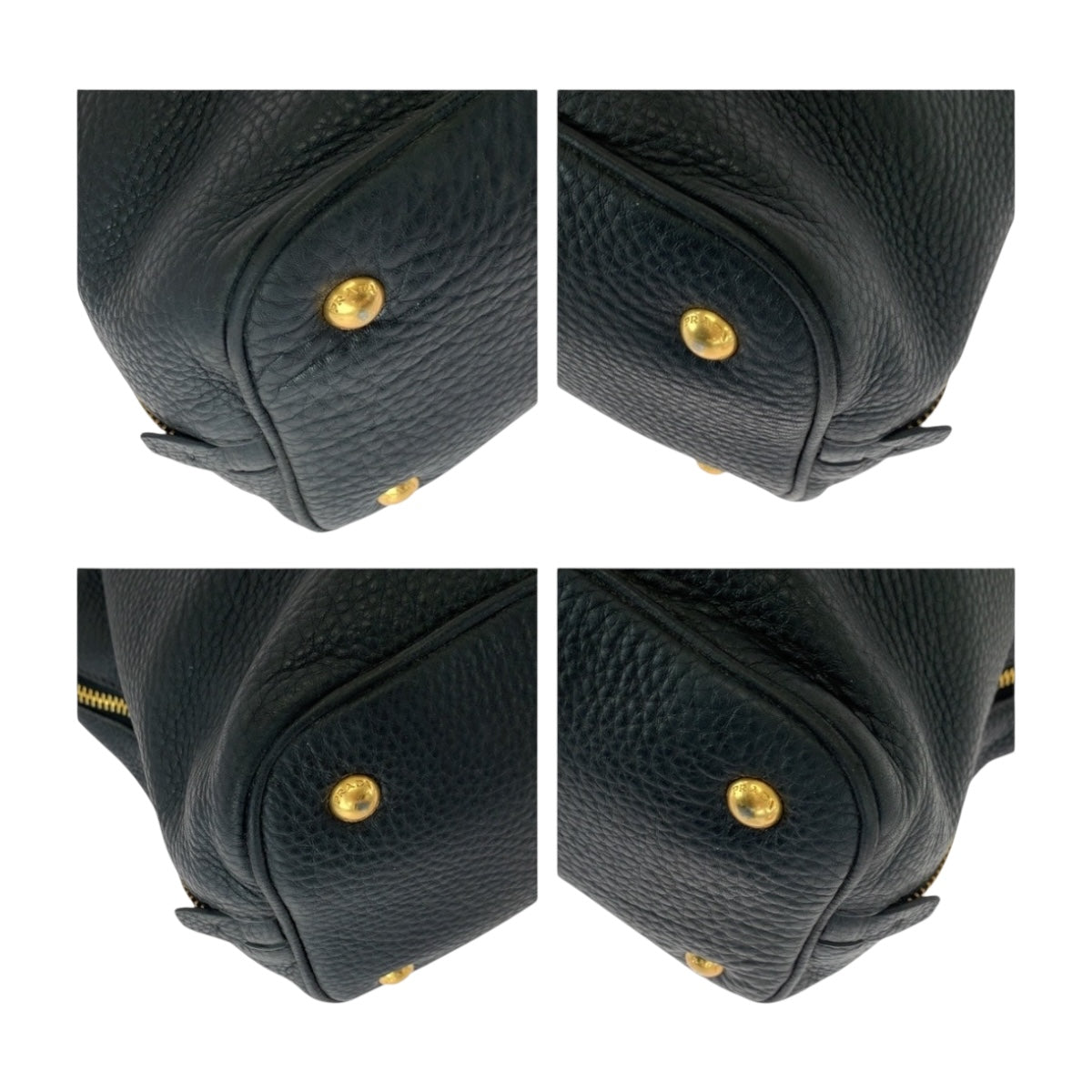 Tote Bag Goldmetal Vitterodino Leather Black
