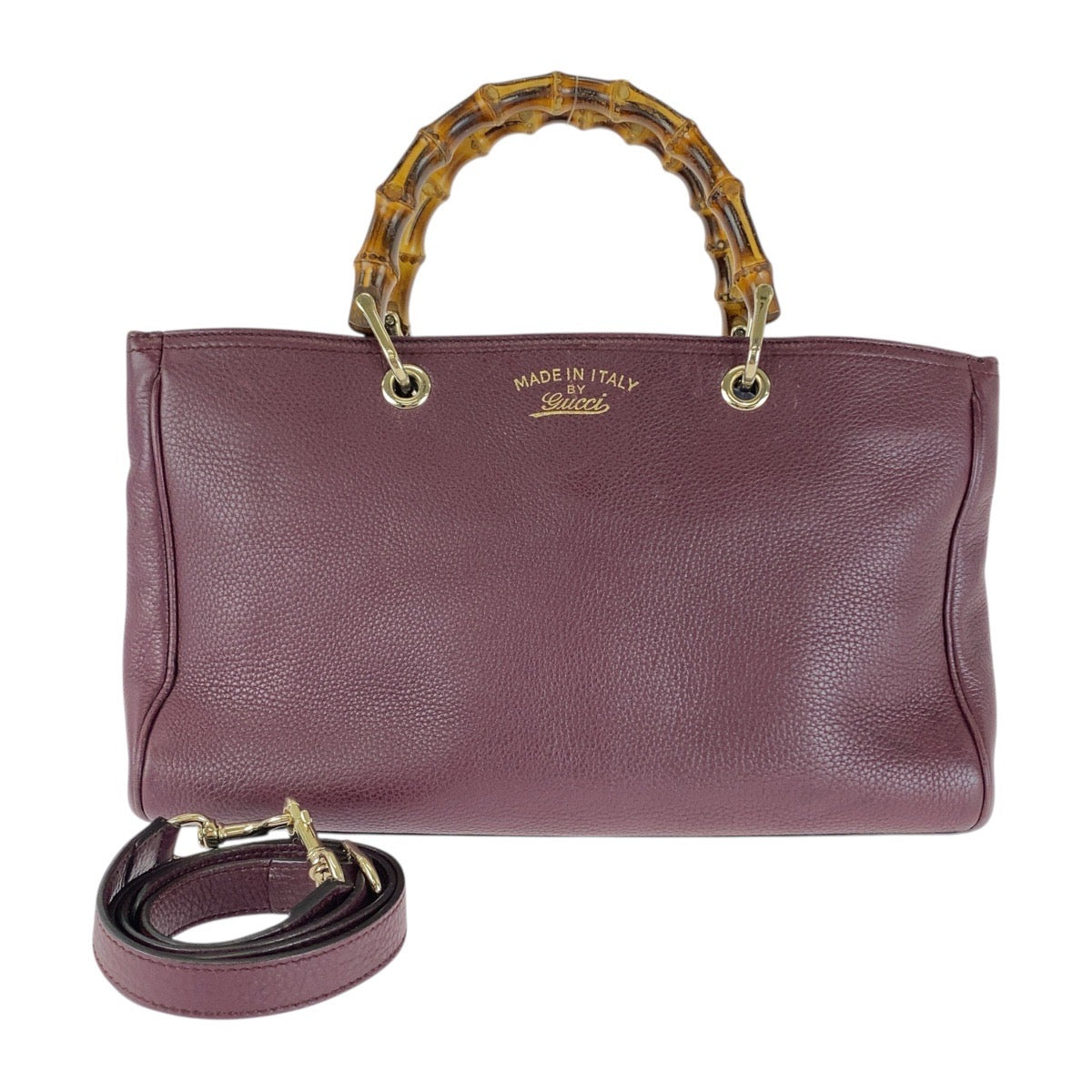 Gucci Bamboo 2Way Bag Leather Travel Bag Bag 6