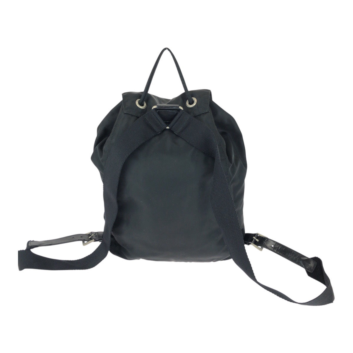 Backpack Silvermetal Test Triangle With Logo Handbag Nylon Black