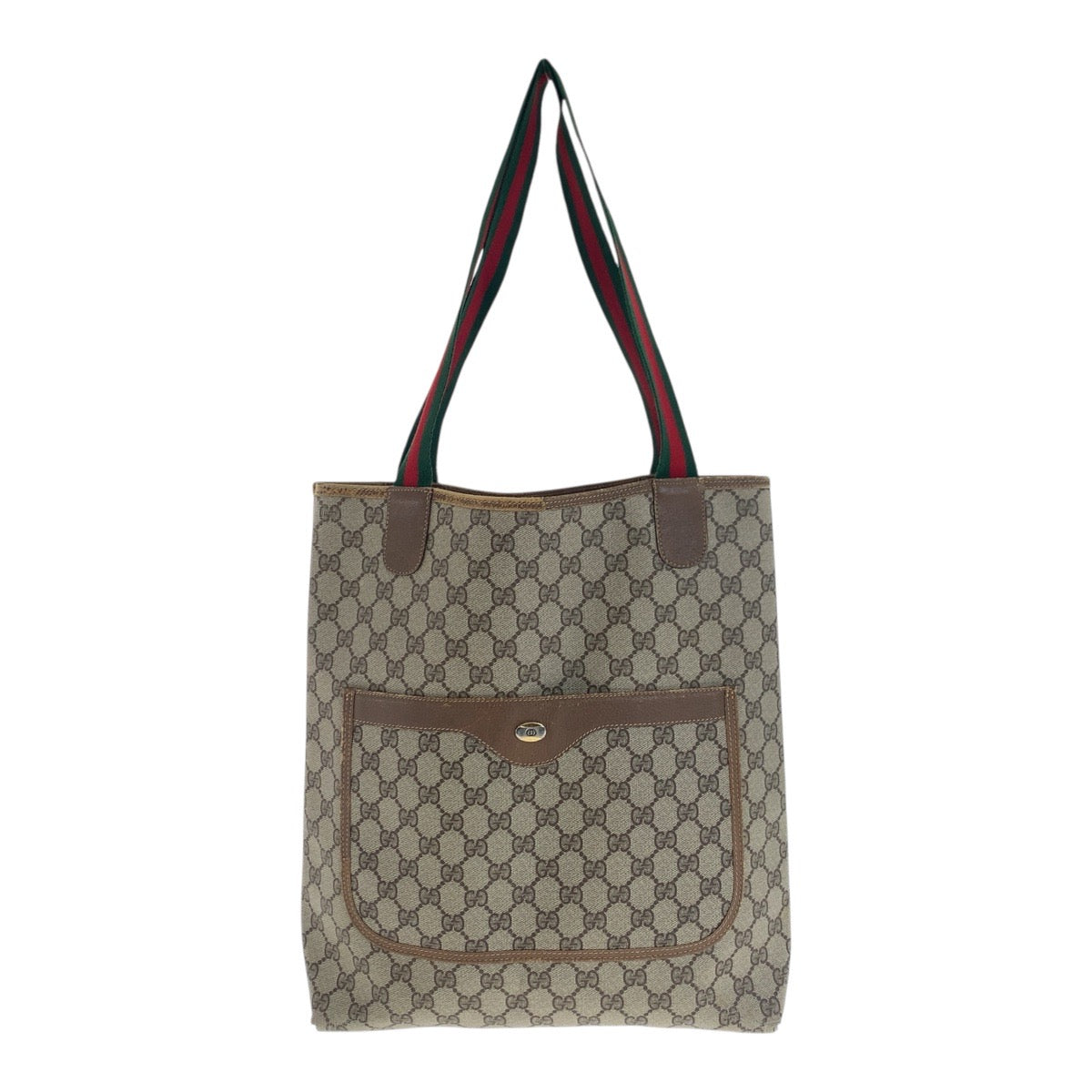 Gucci 39.02.003 GG plus Metal Old Beige Gold Tote Bag
