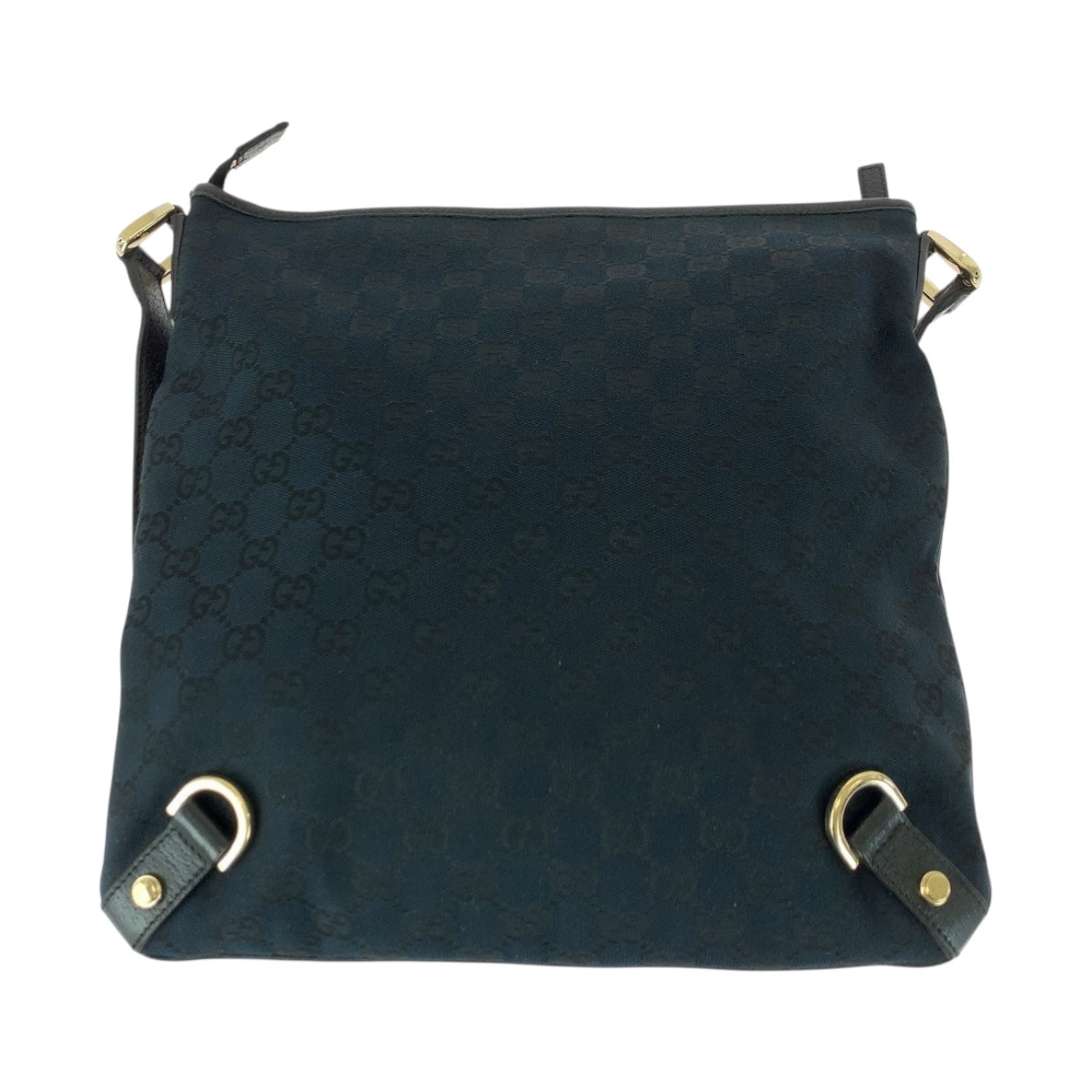 Gucci GG GoldMetal Abbey Canvas Black Shoulder Bag