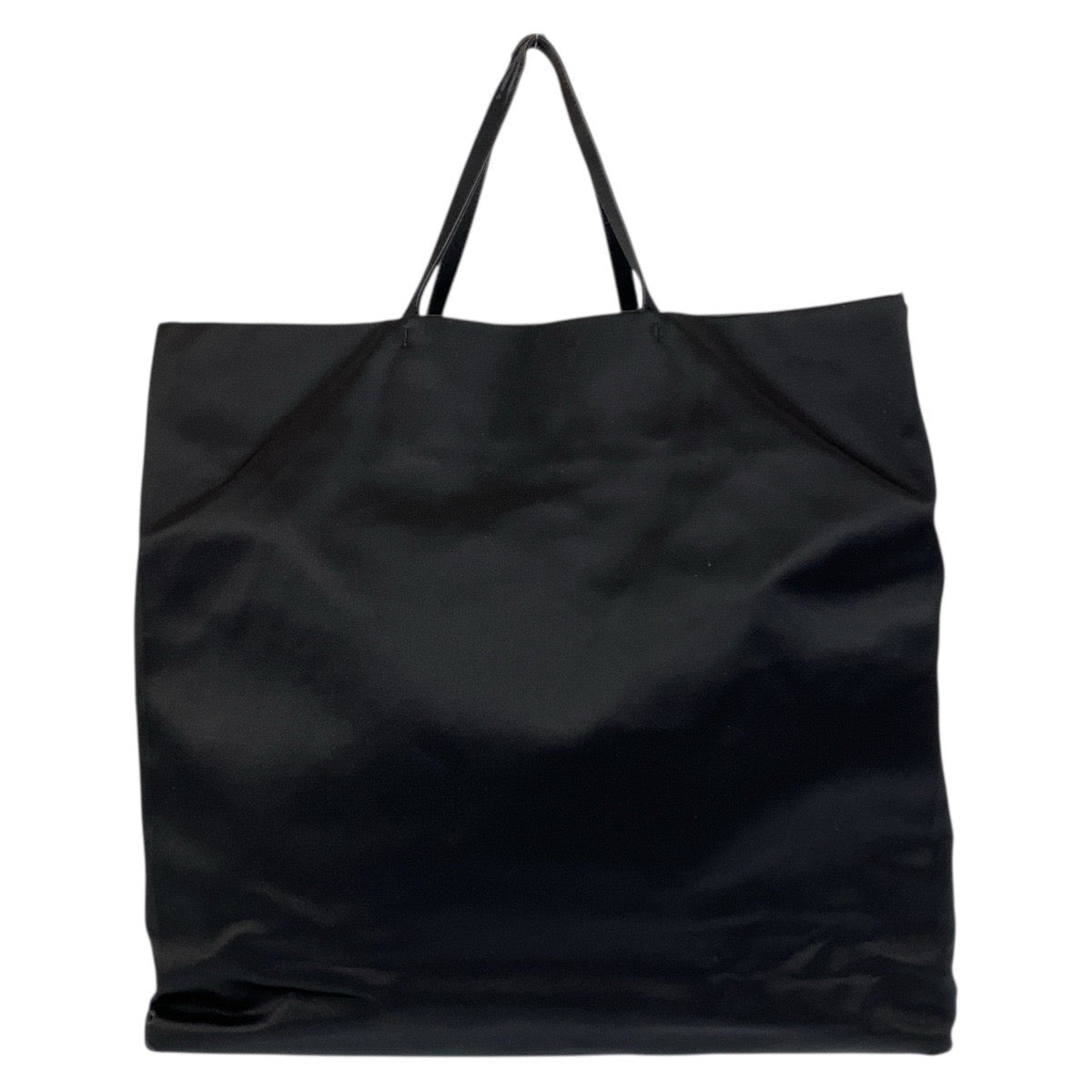 Prada Triangle Plate Tote Bag Satin Logo