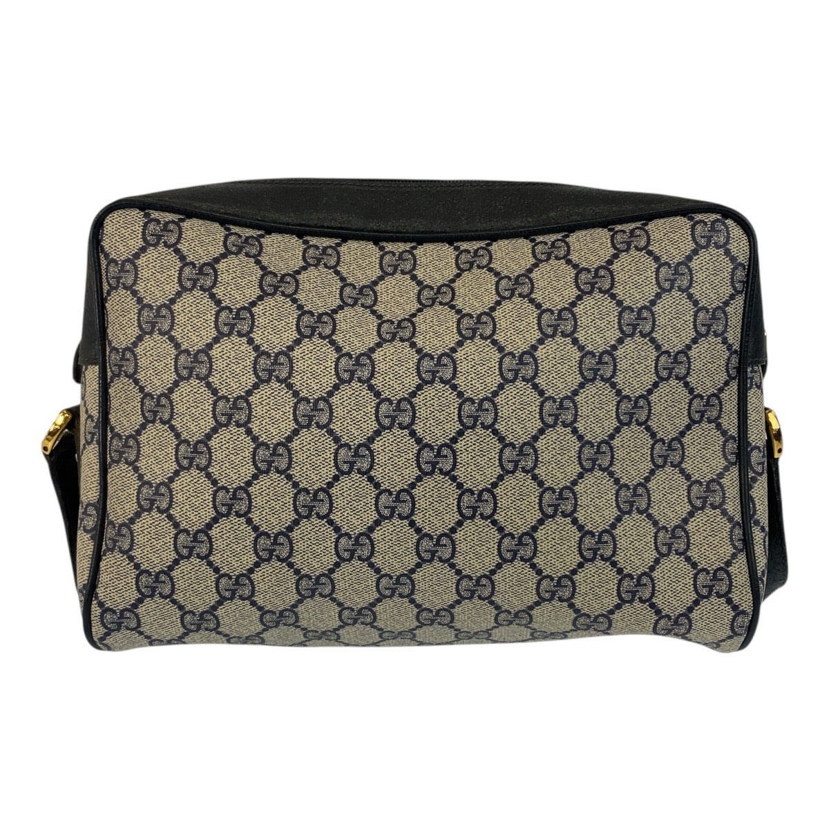 Gucci 119 02 088 GG Supreme Canvas Gold Navy Gray Shoulder Bag