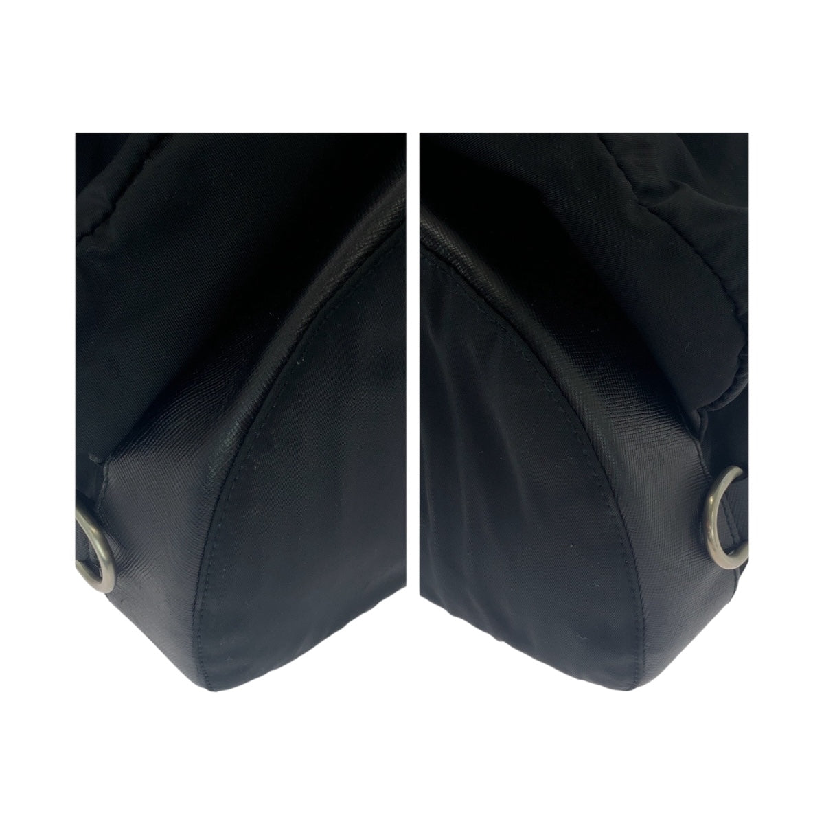 Backpack Test Triangle With Handbag Nylon Black
