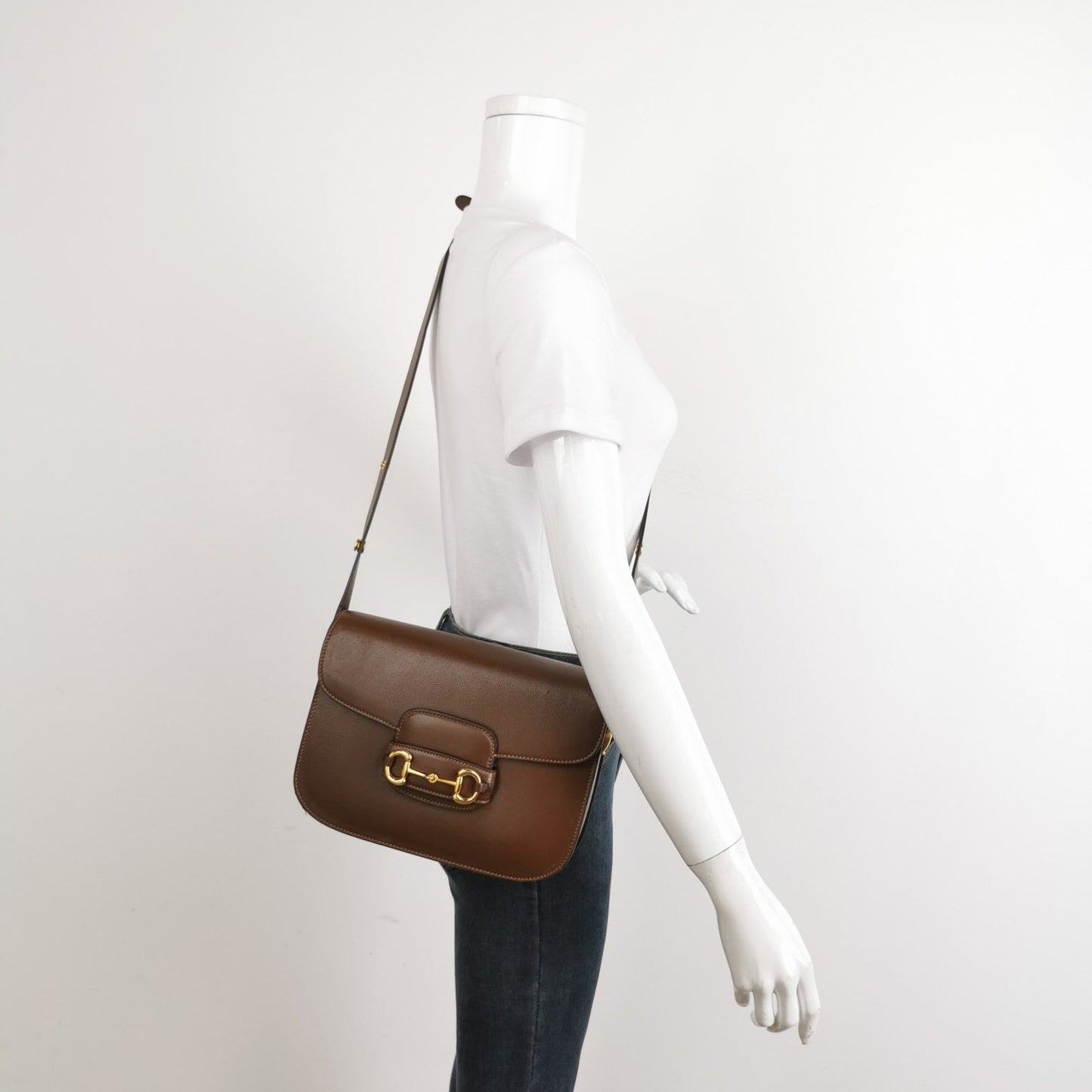 Gucci Horsebit Caramel Leather Brown Small Shoulder Bag