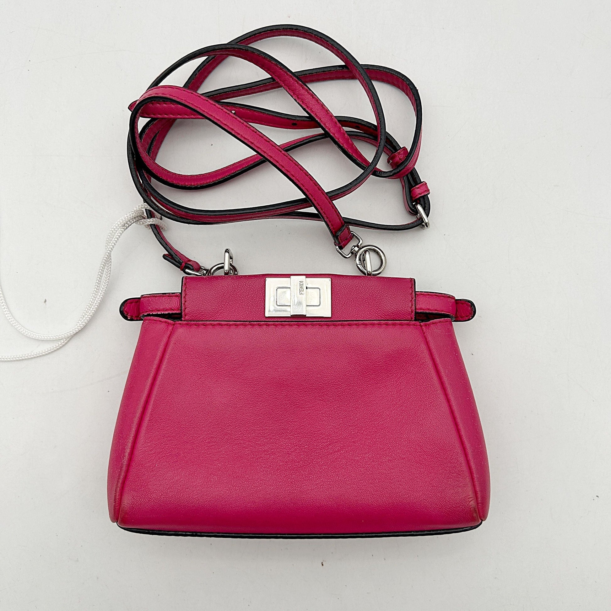 Satchel Bag Nappa Peekaboo Iconic Satchel Magenta Micro