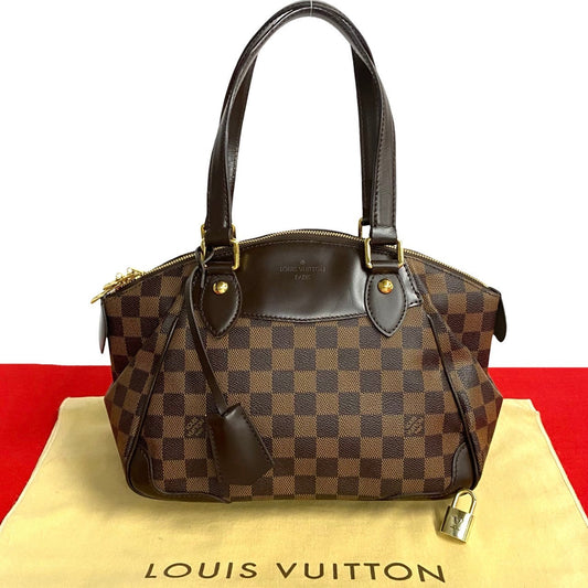 Louis Vuitton N41117 PVC Damier Verona PM Leather Brown Handbag
