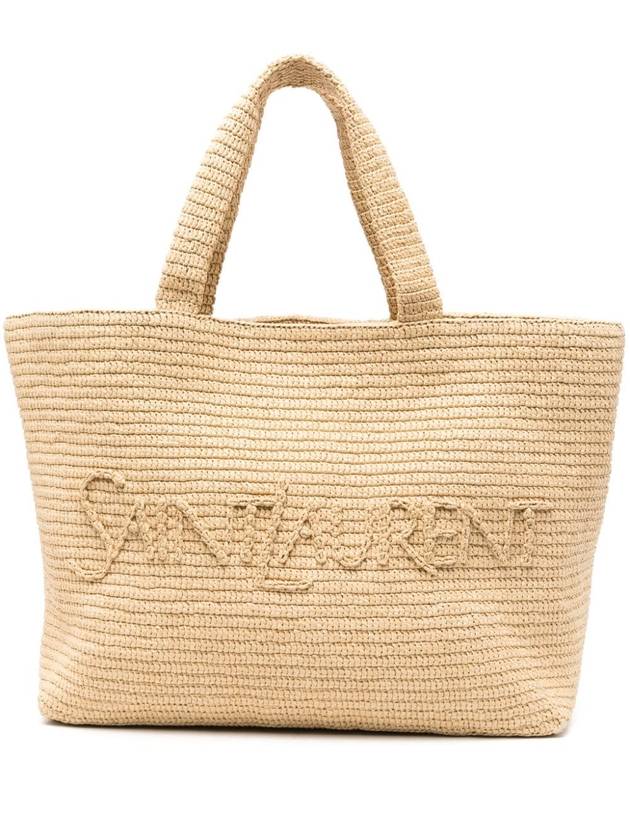 YSL Saint Laurent Luxury Trending Tote Bag Raffia Beige