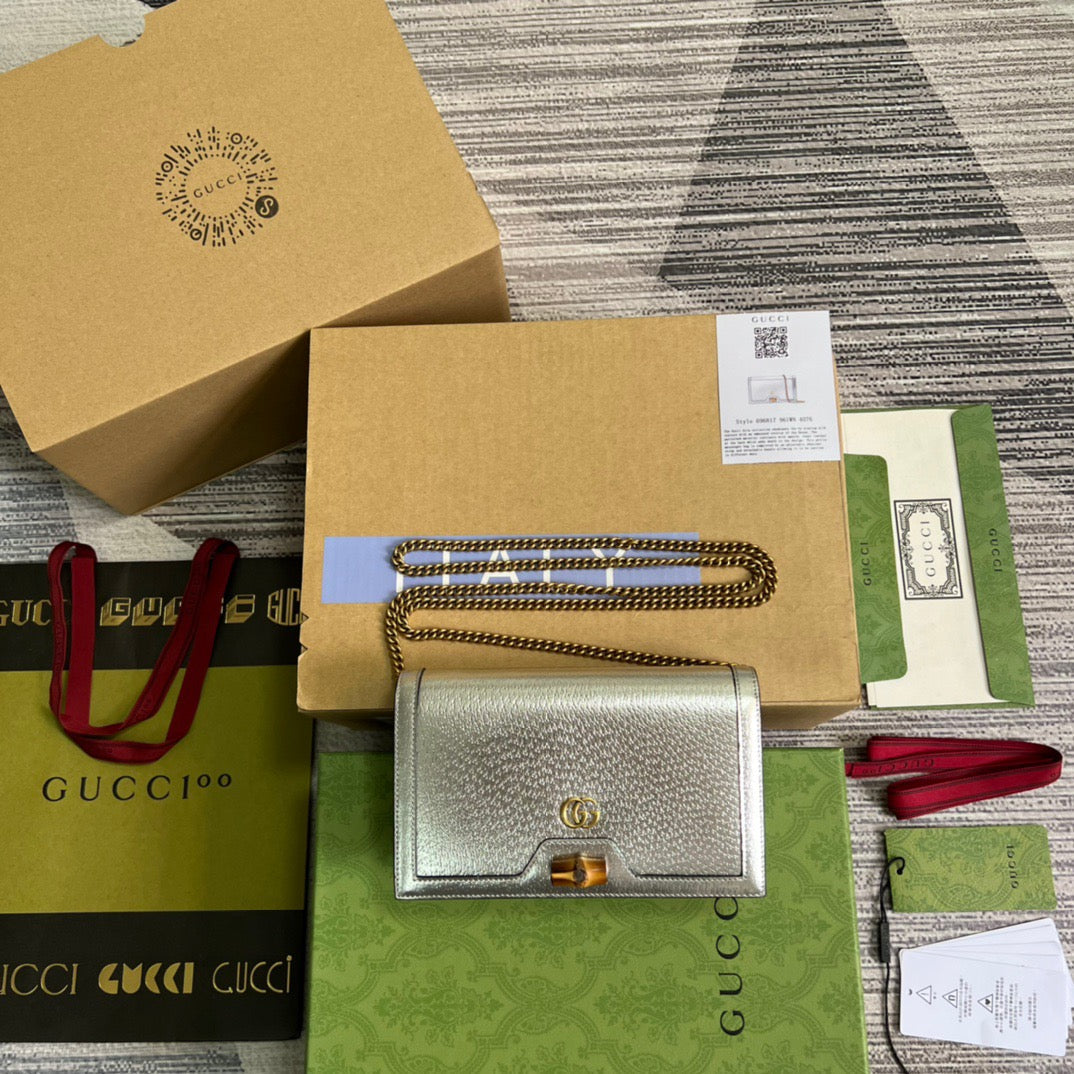 gg Diana Bamboo , ’s Silver Mini Bag