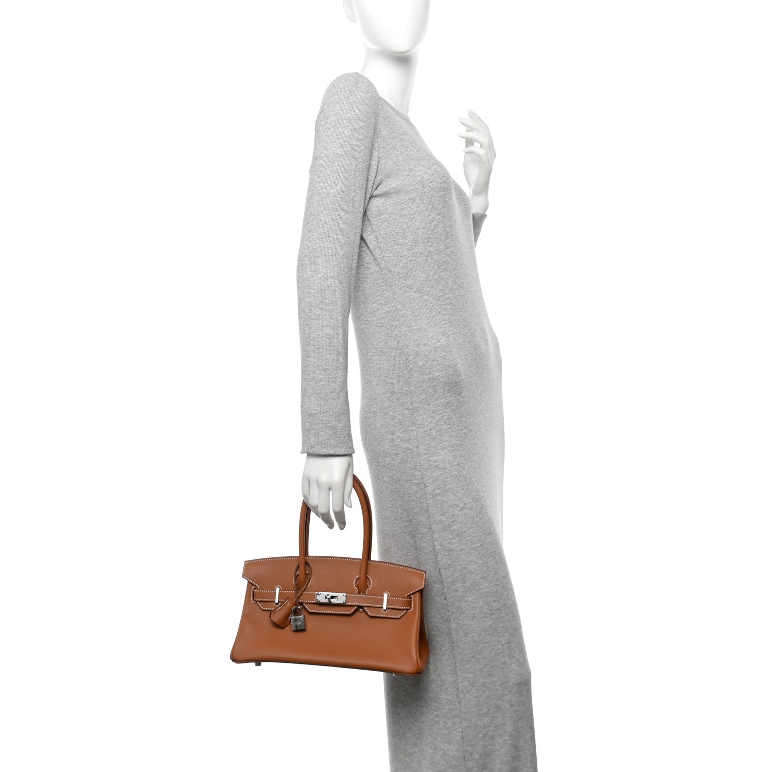 Hermes Evercolor Shoulder Birkin Light Gold Shoulder Bag 29 Gold 1738947