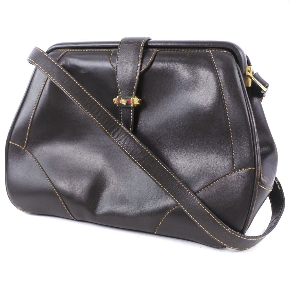 Gucci Calfskin Brown Shoulder Bag