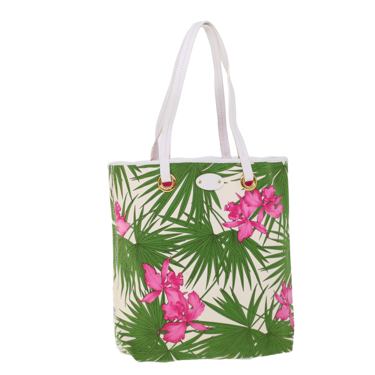 Luxury Botanical Pattern Tote Bag Canvas Pink